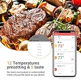 Inkbird Bluetooth 4.0 Barbecue Backofen Grillthermometer BBQ Bratenthermometer Fleisch Küche Thermometer Timer mit Temperaturalarm + Edelstahl Lange Temperaturfühler, App für Android 4.4 + top & iOS 7+ (Inkbird IBT-2X+2 Temperaturfühler) - 6