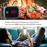 Inkbird Bluetooth 4.0 Barbecue Backofen Grillthermometer BBQ Bratenthermometer Fleisch Küche Thermometer Timer mit Temperaturalarm + Edelstahl Lange Temperaturfühler, App für Android 4.4 + top & iOS 7+ (Inkbird IBT-2X+2 Temperaturfühler) - 7