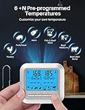 Fleischthermometer TOPELEK Bratenthermometer Grillthermometer 2 Sonden Haushaltsthermometer Temperatur Voreinstellung, Countdown Timer, Instant Read-Out, Magnetische Montagedesign für Küche, Grill - 7