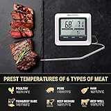 ThermoPro TP04 Digital Bratenthermometer Ofenthermometer mit integriertem Countdown Timer - 2