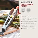 Fackelmann Mehrzweckzange, Küchen- und Grillzange aus Edelstahl – spülmaschinengeeignet & hitzebeständig (Farbe: silber, Länge: 27 cm), Menge: 1 Stück - 3