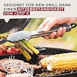 Fackelmann Mehrzweckzange, Küchen- und Grillzange aus Edelstahl – spülmaschinengeeignet & hitzebeständig (Farbe: silber, Länge: 27 cm), Menge: 1 Stück - 7