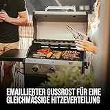 Enders® Gasgrill Chicago Next 3 R Turbo, 3-Edelstahlbrenner, doppelwandige Garhaube, 2 abklappbare Seitenablagen, integriertes Thermometer, 10,6 kW Switch Grid™, 800° Grad Turbo Zone™ #89346 - 6