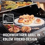 RÖSLE Gasgrill BBQ-Station VIDERO G4-S Schwarz, Grill mit 4 Edelstahlbrennern, extra Primezone und Seitenbrenner, klappbare Seitentische, VARIO+, pulverbeschichteter Stahl - 2