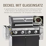 RÖSLE Gasgrill BBQ-Station VIDERO G4-S Schwarz, Grill mit 4 Edelstahlbrennern, extra Primezone und Seitenbrenner, klappbare Seitentische, VARIO+, pulverbeschichteter Stahl - 3