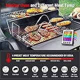 ThermoPro TP17H Digitales Grill-Thermometer Bratenthermometer Fleischthermometer Ofenthermometer mit 4 Edelstahlsonden, Blaue Hinterbeleuchtung, Temperaturbereich bis 300°C - 2